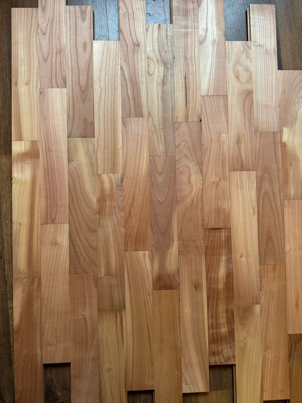 Штучный паркет Алекс Паркет Вишня пропаренная Натур 420х70х15 мм